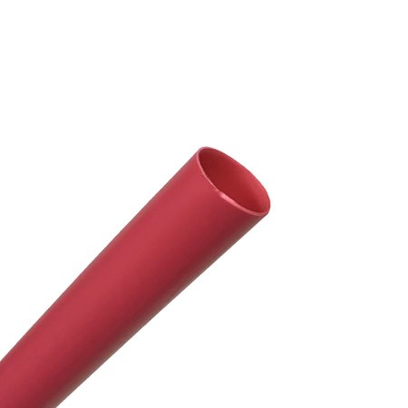 REMINGTON INDUSTRIES 1/2" Heat Shrink (3:1) Sleeving, Dual Wall Adhesive-Lined UL224 Tubing, Red, 1 ft Length 1/2REDUL224-1